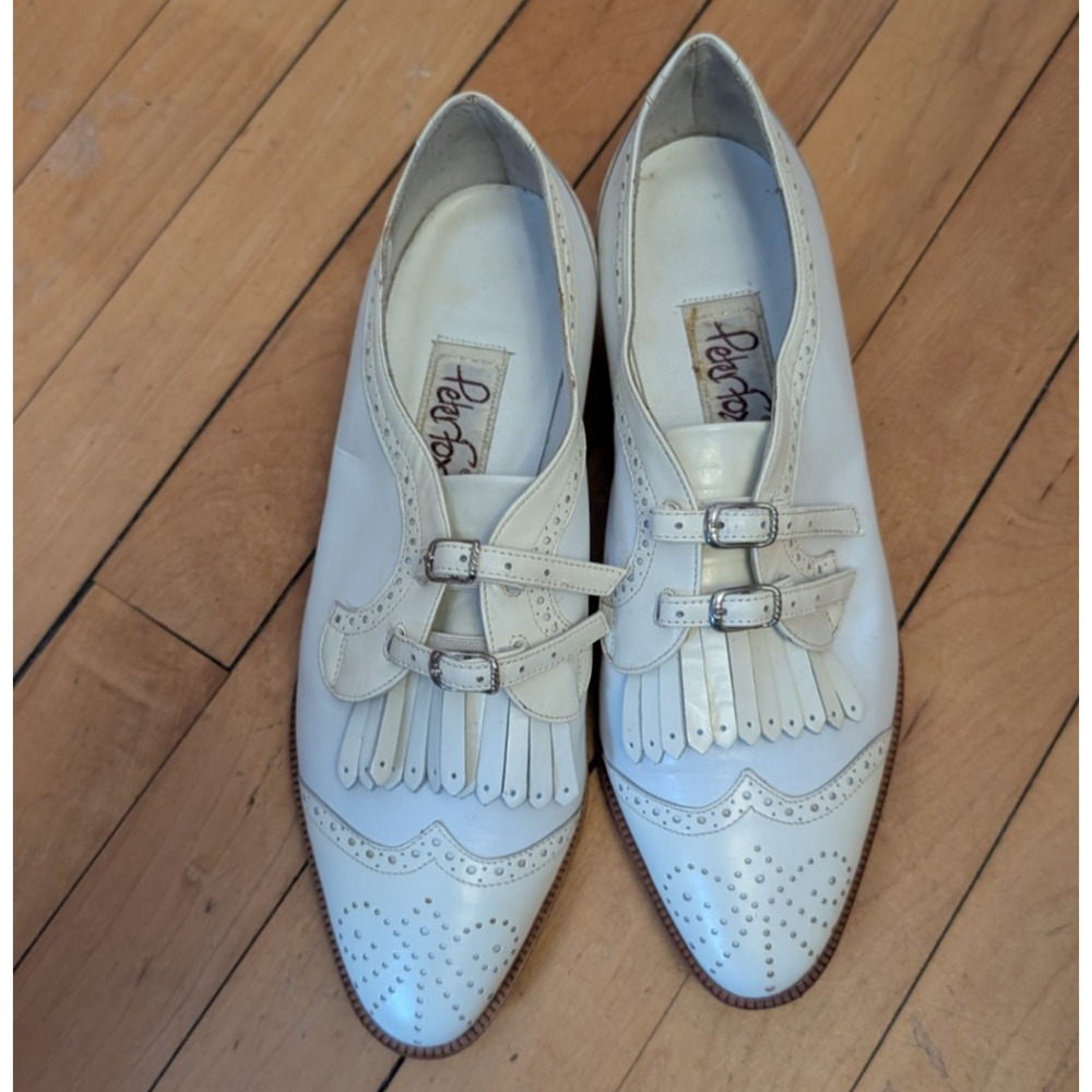 Vintage Peter Fox Leather Oxford Shoes Size 6 Italy NEW NOS‎